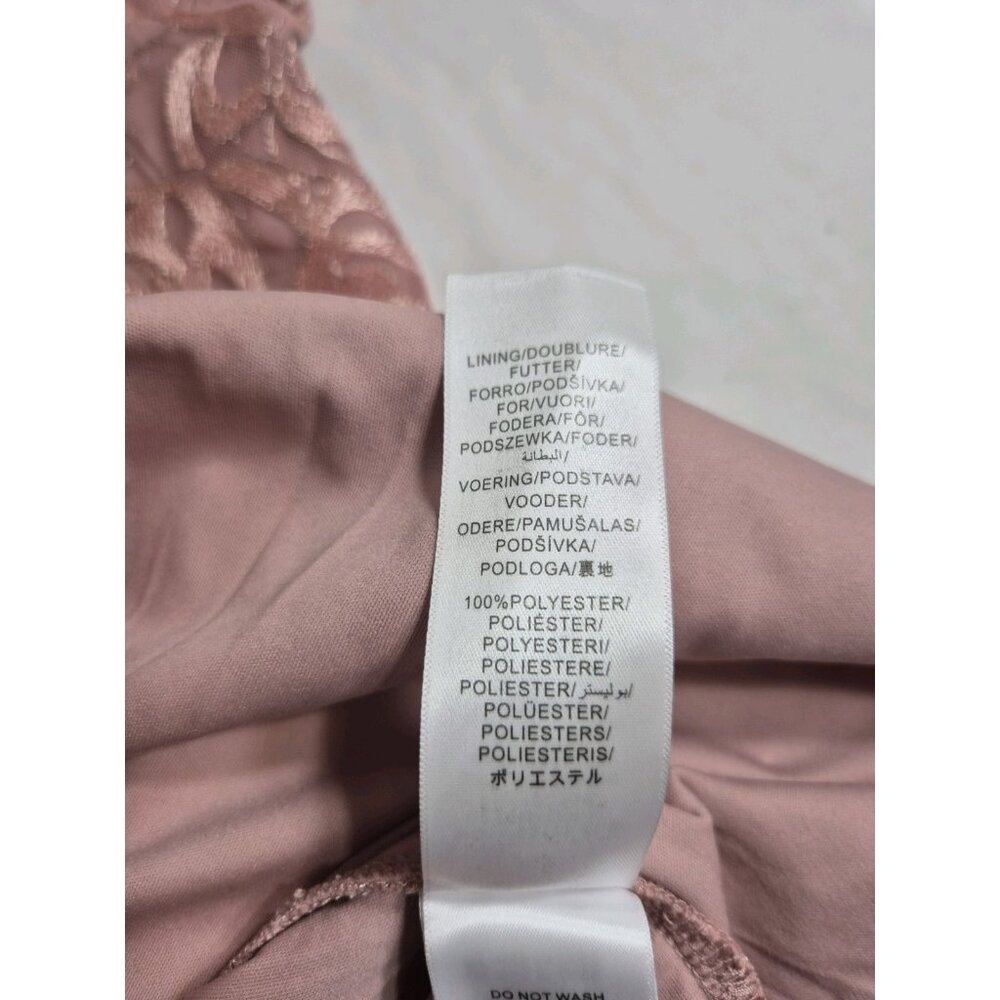 Adrianna Papell Women's Dress Size 10 V-Neck Bell Sleeves Embroidered Pink (63) - Picture 8 of 15